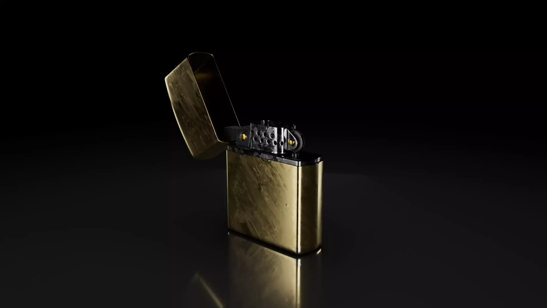 high poly pocket zippo lighter 3D model_0