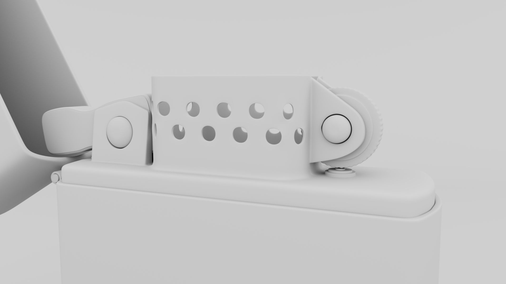 high poly pocket zippo lighter 3D model_3