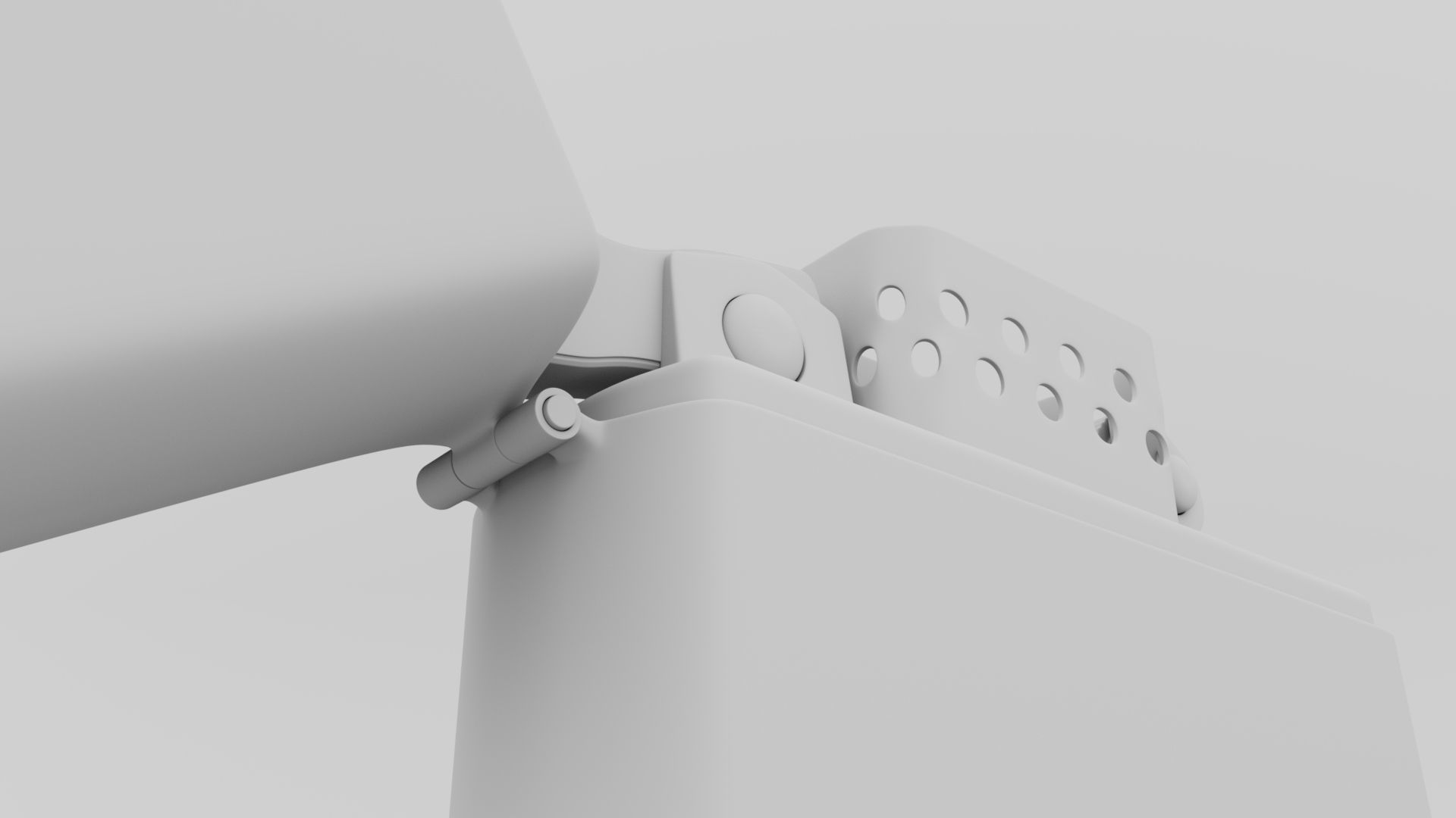 high poly pocket zippo lighter 3D model_2