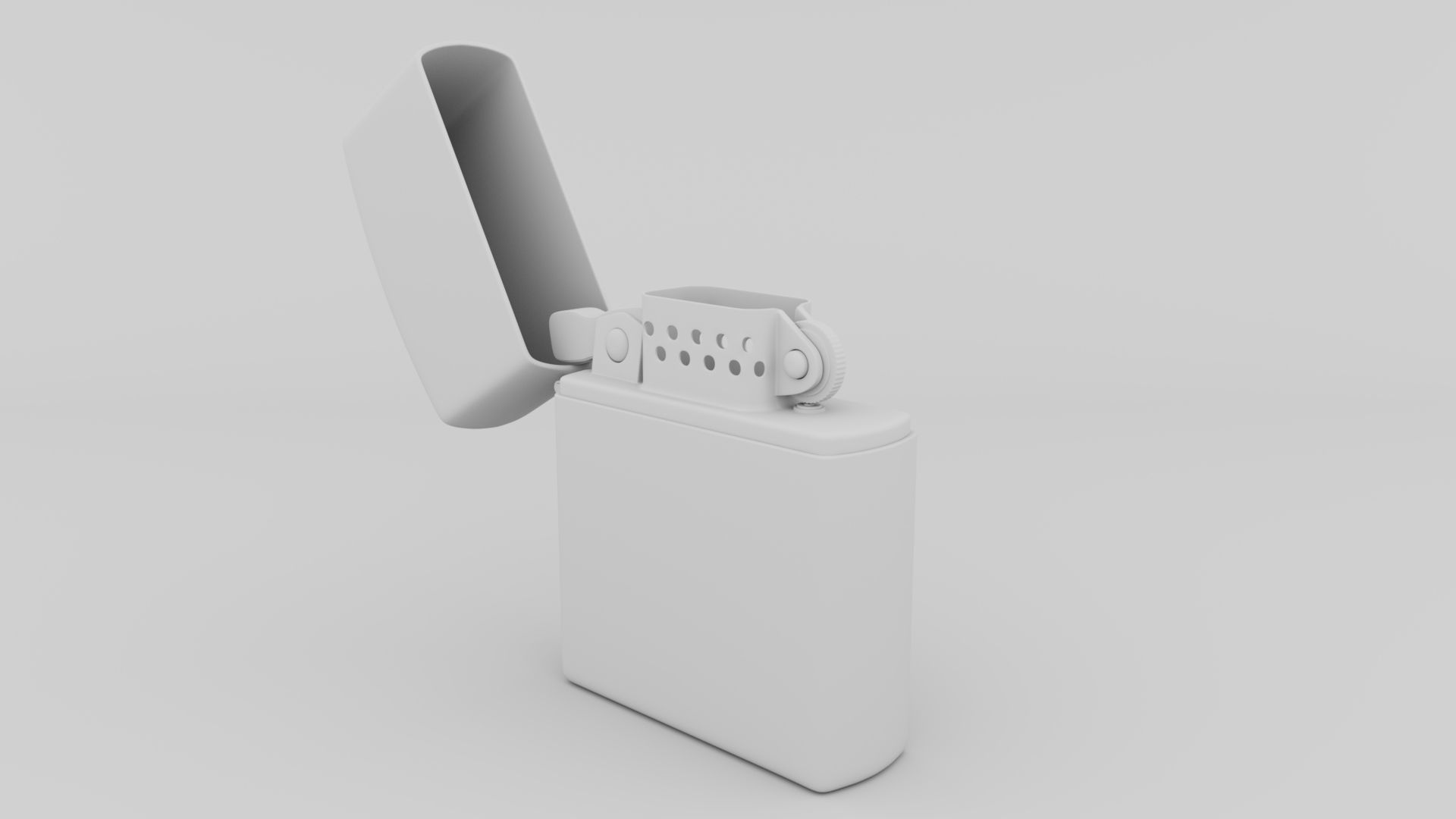 high poly pocket zippo lighter 3D model_1