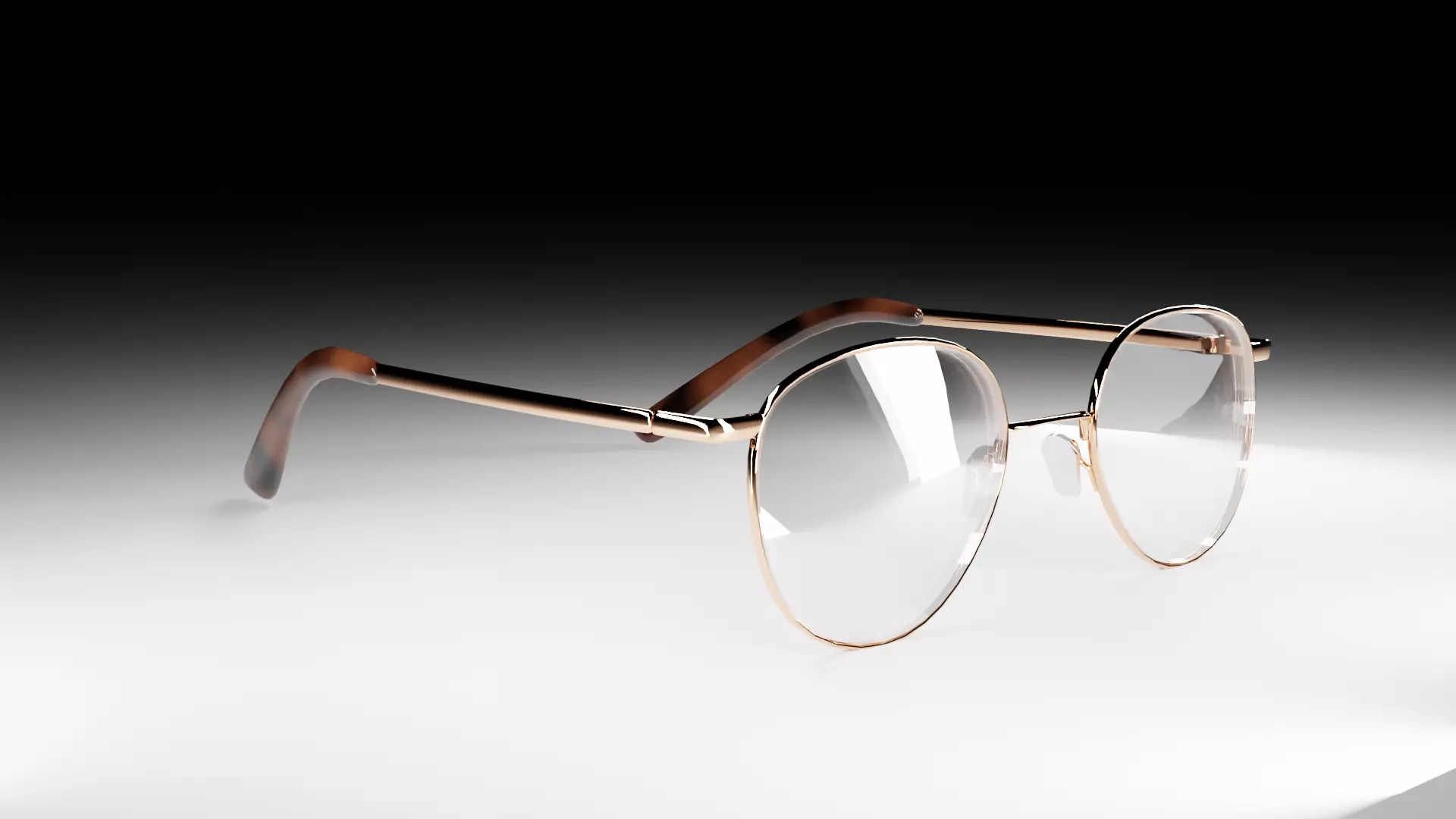 glasses Low-poly 3D model_0