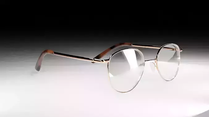 glasses Low-poly 3D model