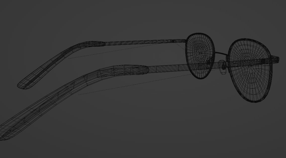 glasses Low-poly 3D model_8