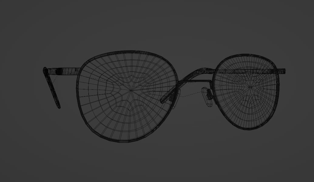 glasses Low-poly 3D model_9