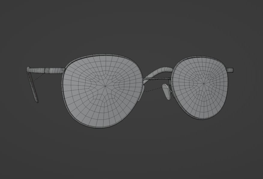 glasses Low-poly 3D model_5