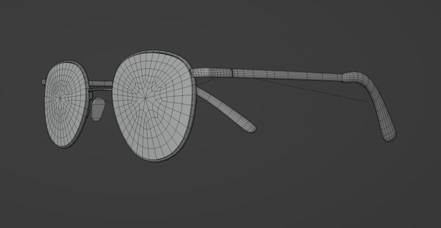 glasses Low-poly 3D model_3