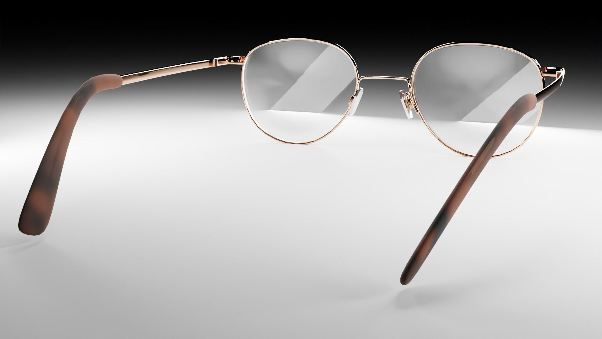 glasses Low-poly 3D model_2