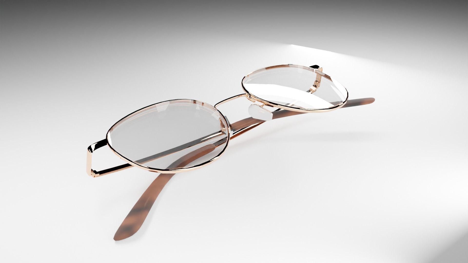 glasses Low-poly 3D model_1