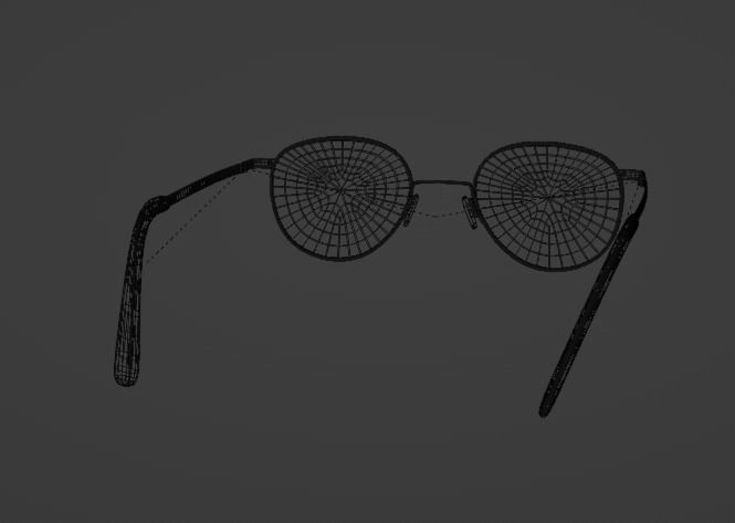 glasses Low-poly 3D model_6