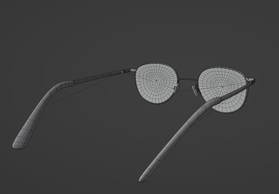 glasses Low-poly 3D model_4