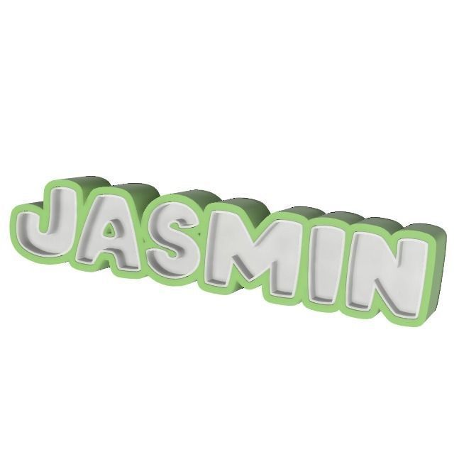 3D Name - JASMIN 3D print model_3