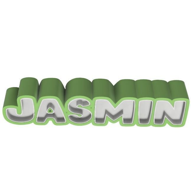 3D Name - JASMIN 3D print model_4