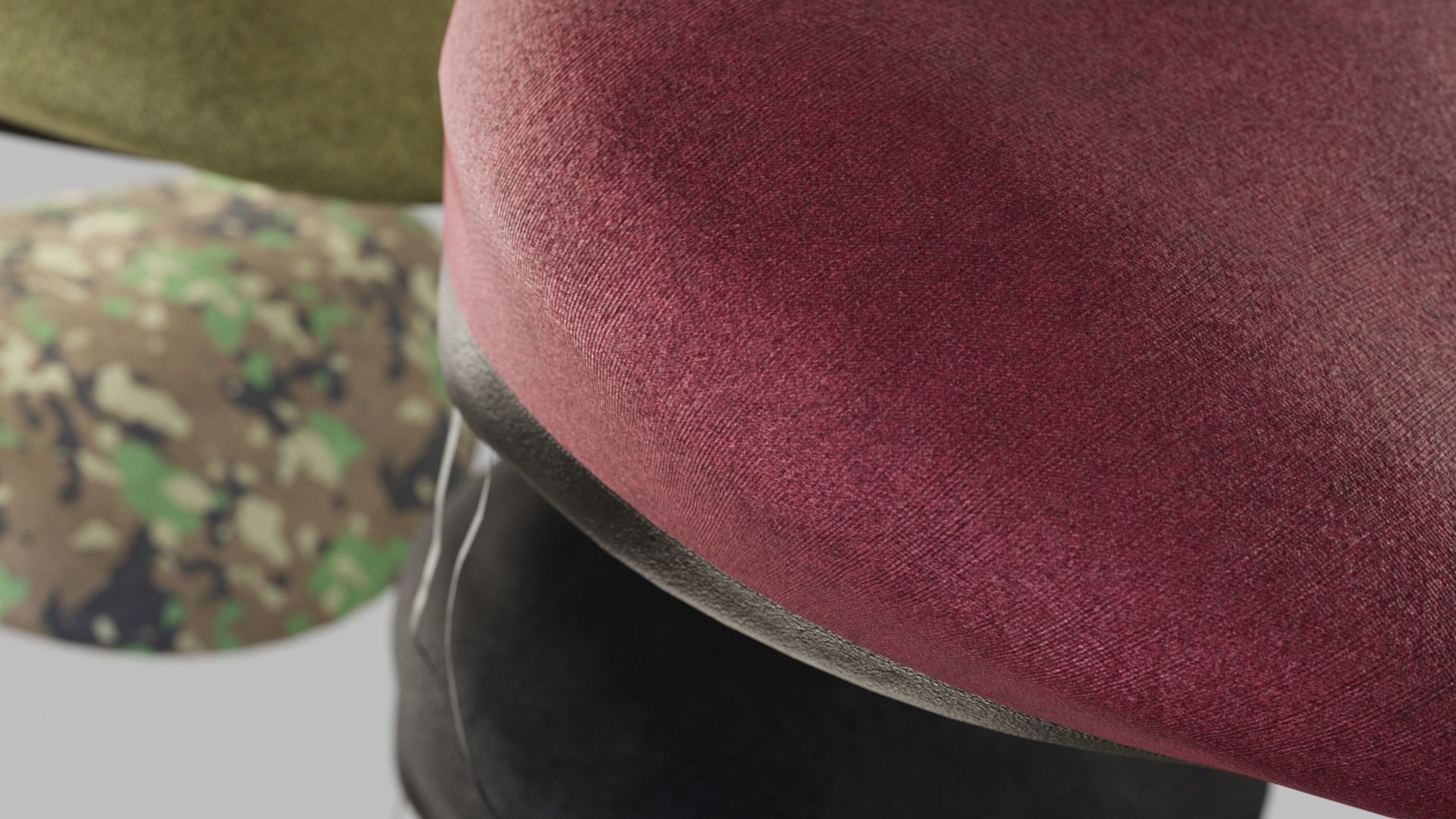 SCAR H Gun Beret Helmet Collection Low-poly 3D model_26