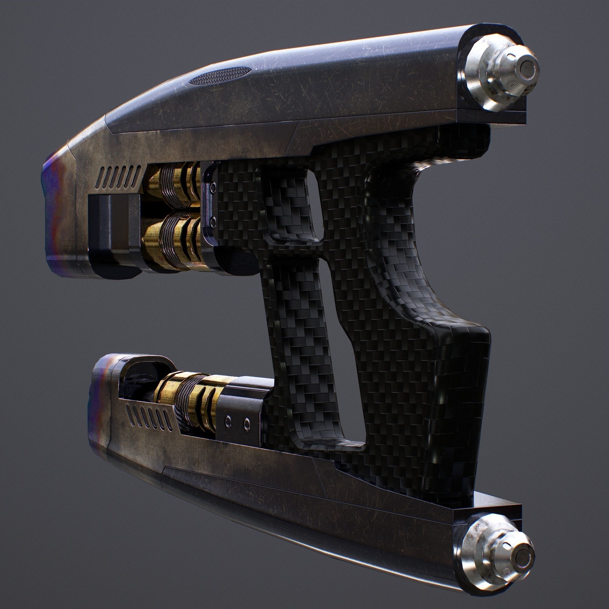 Star Lord Gun Low-poly 3D model_3