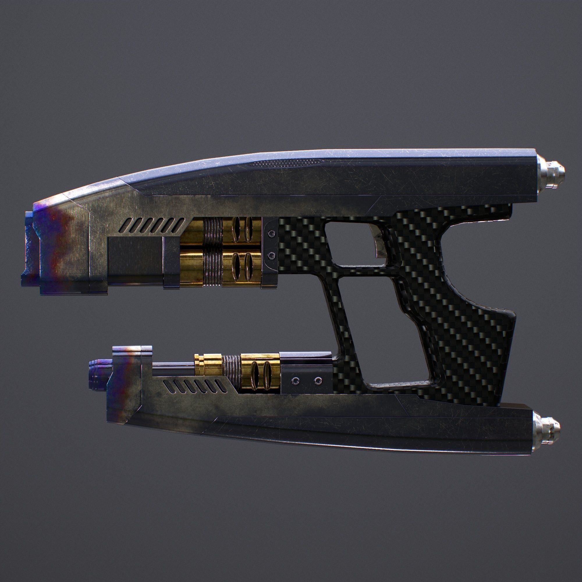 Star Lord Gun Low-poly 3D model_2