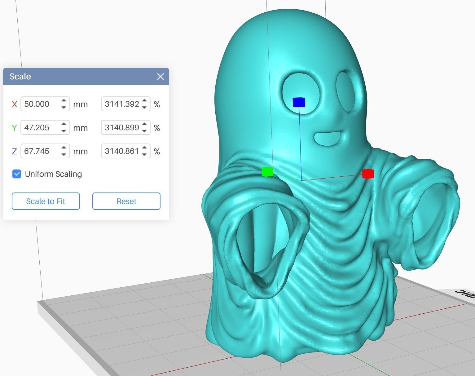 Happy Face Ghost 01 3D print model_4