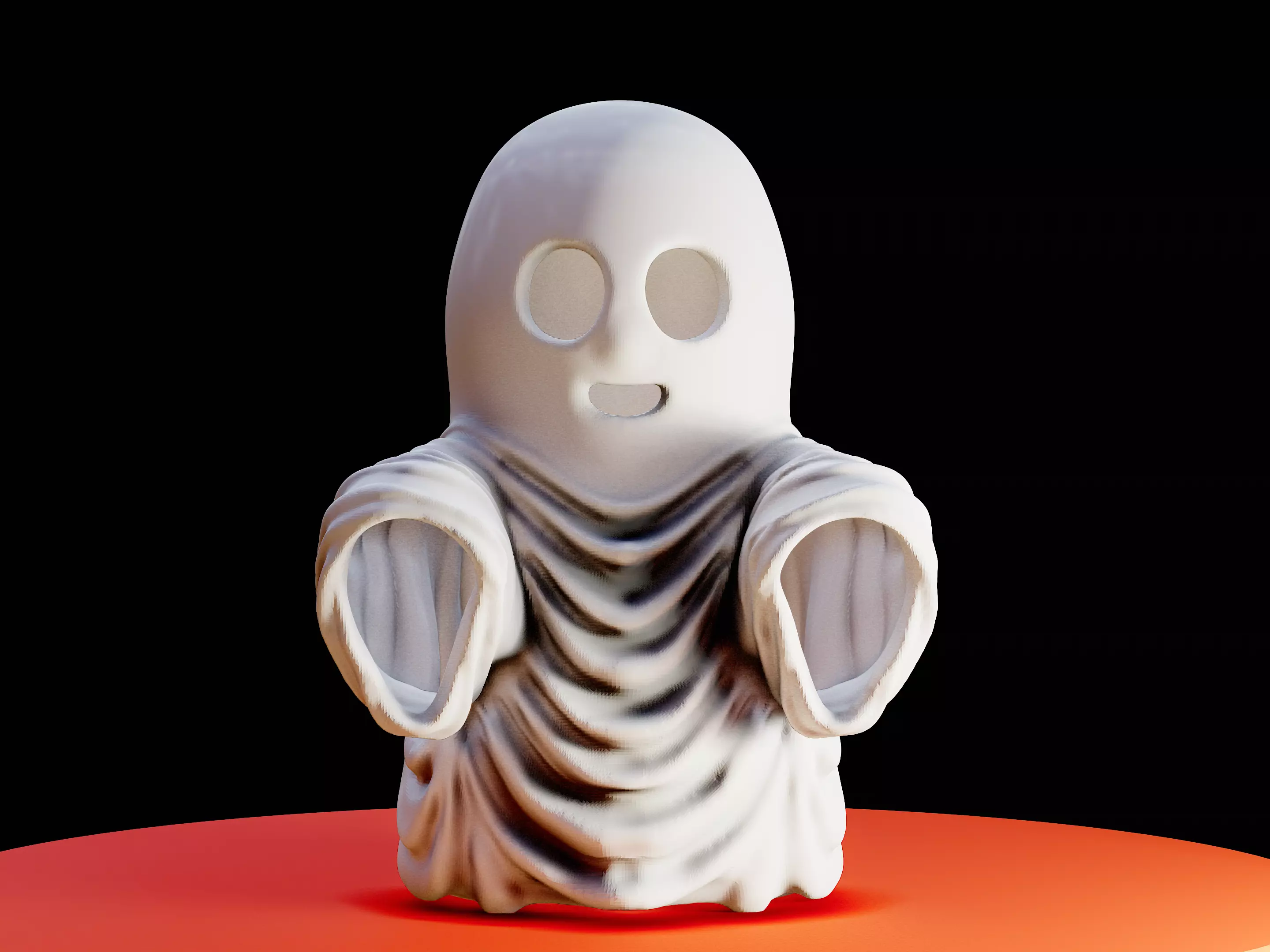 Happy Face Ghost 01 3D print model_0