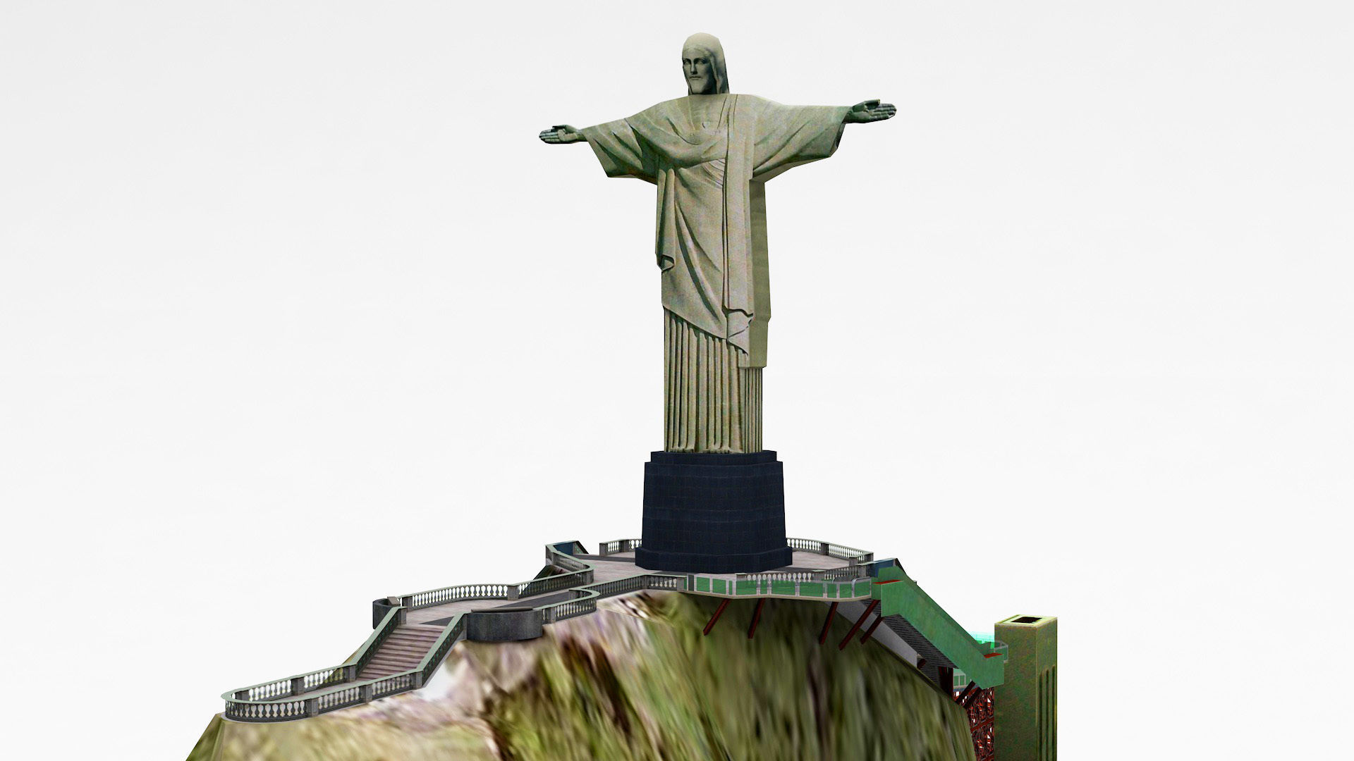3D Cristo Redentor Christ The Redeemer 3D model_5