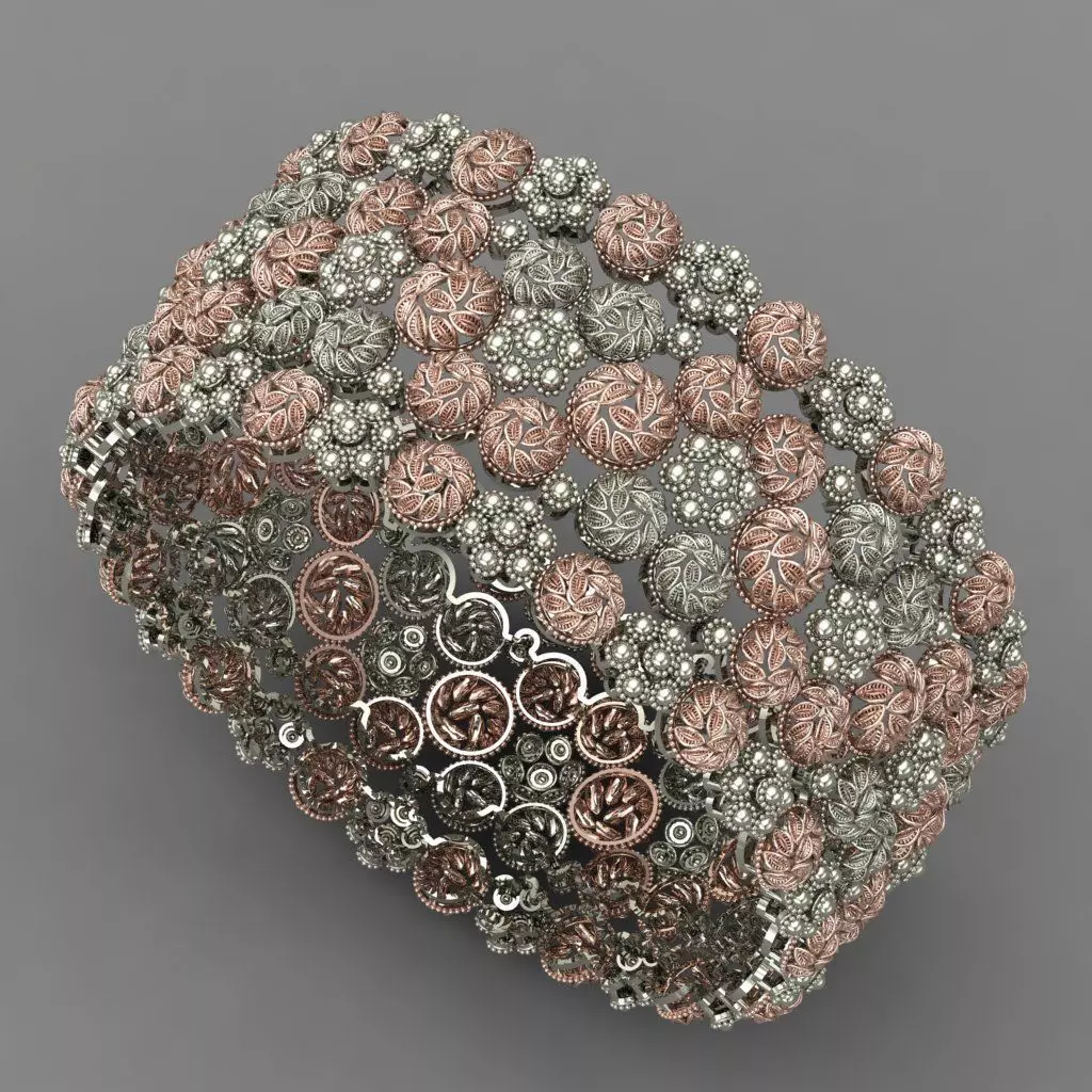 Indian Plain Madrasi Bangle set 3d Print Model 3D print model