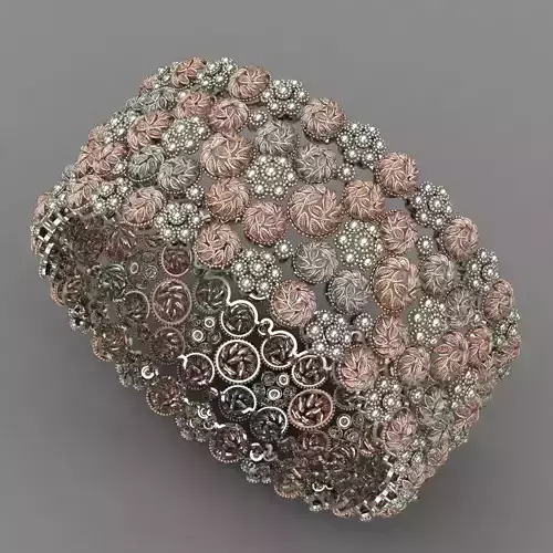 Indian Plain Madrasi Bangle set 3d Print Model 