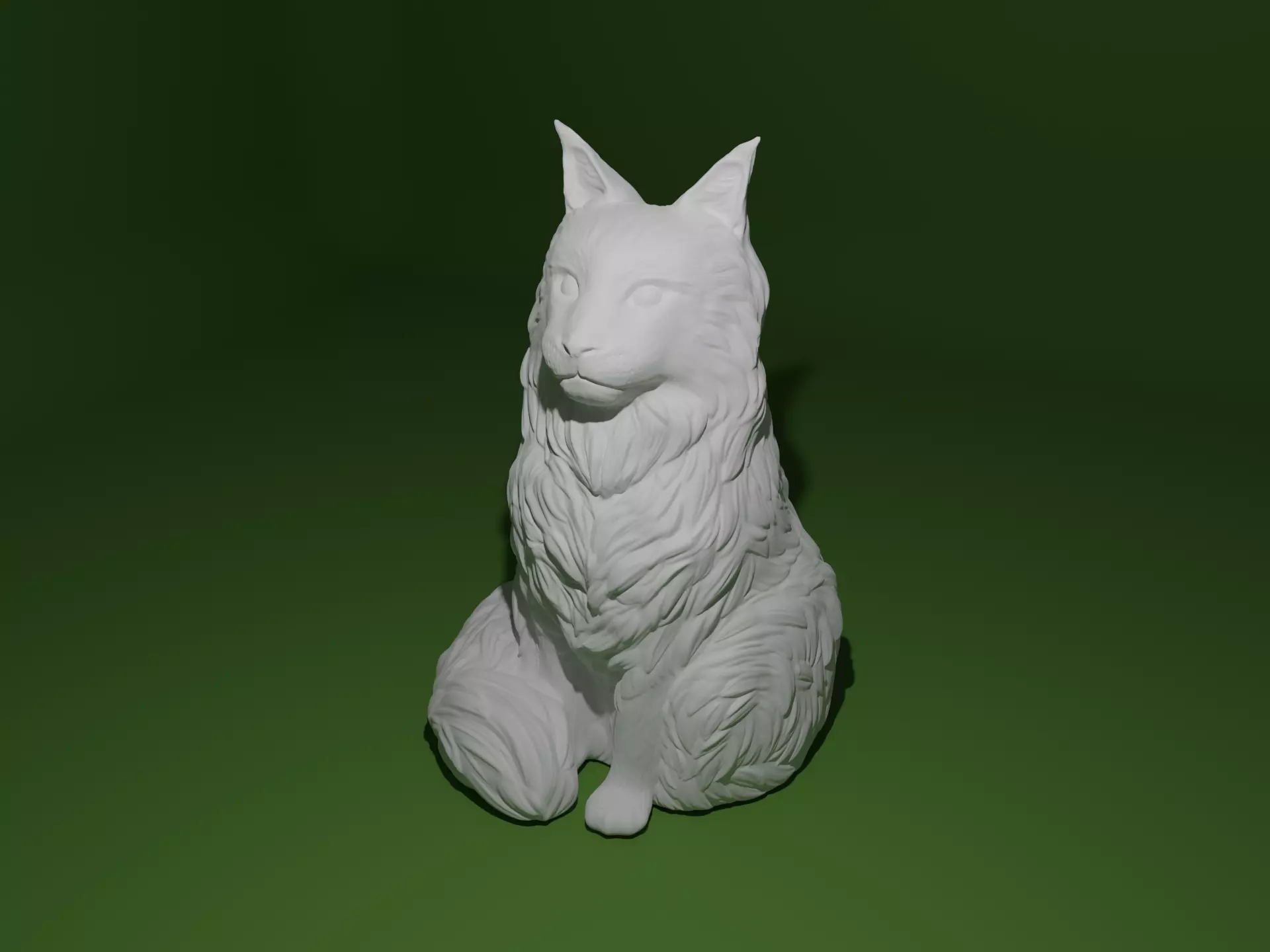 Longhair Cat Free 3D print model