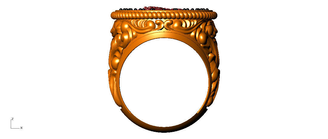 Guardian Lion Ring 3D print model_3