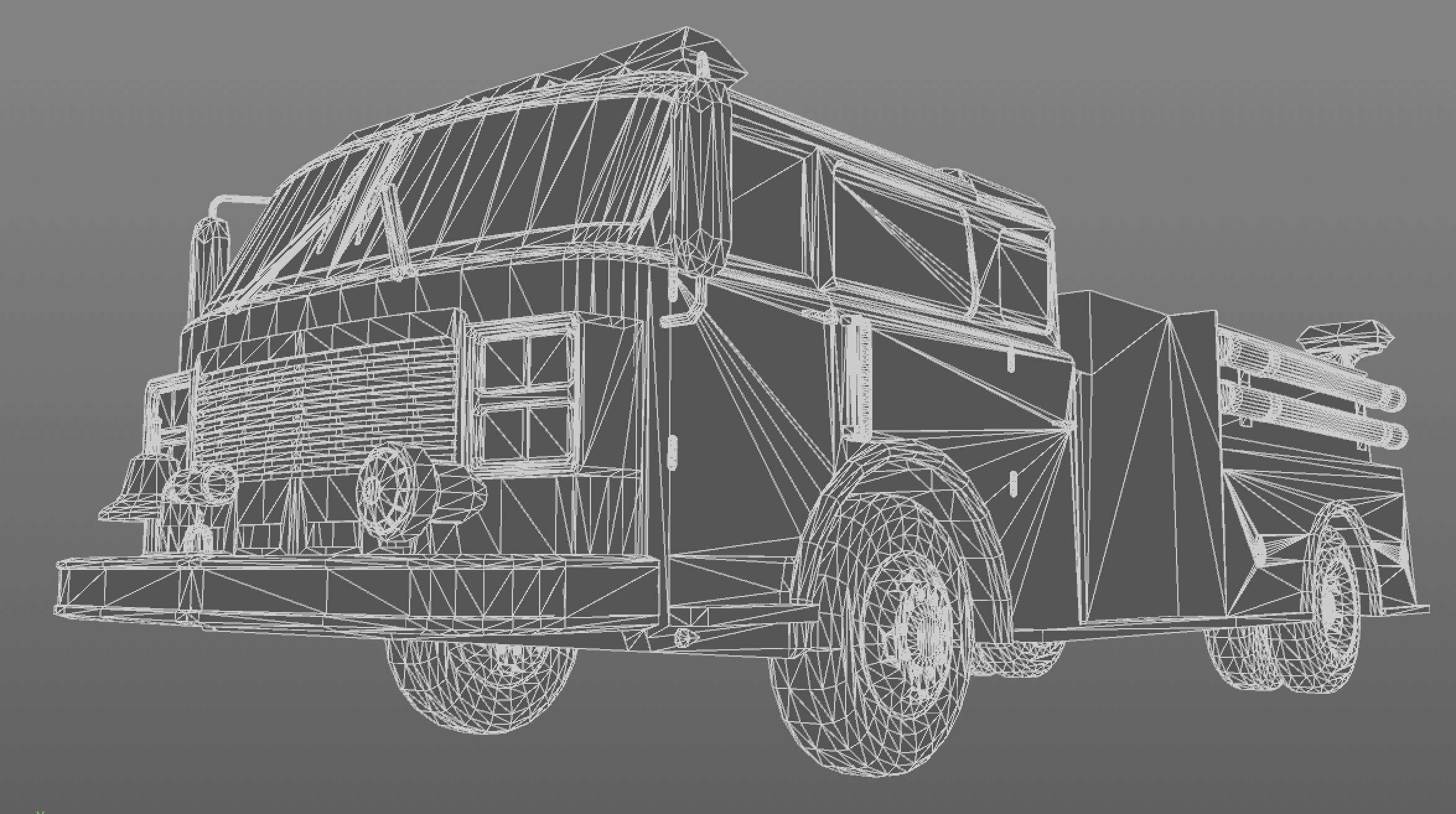 American Firetruck 3D model 3D model_7