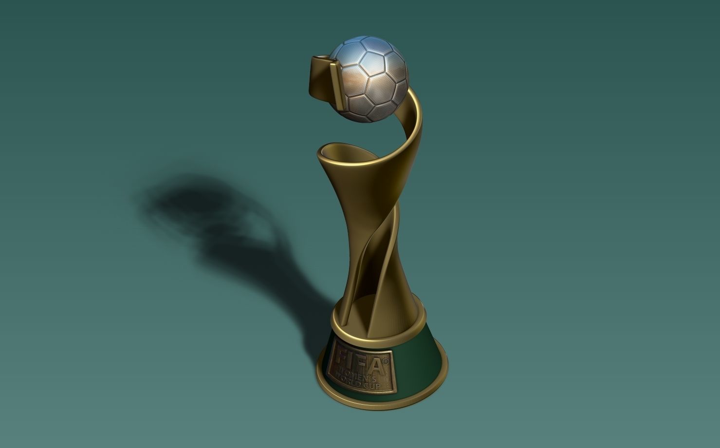 FIFA Trophy Women 3D print model_6