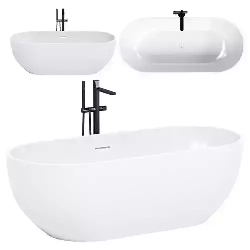 Acrylic bathtub Abber AB9241 freestanding