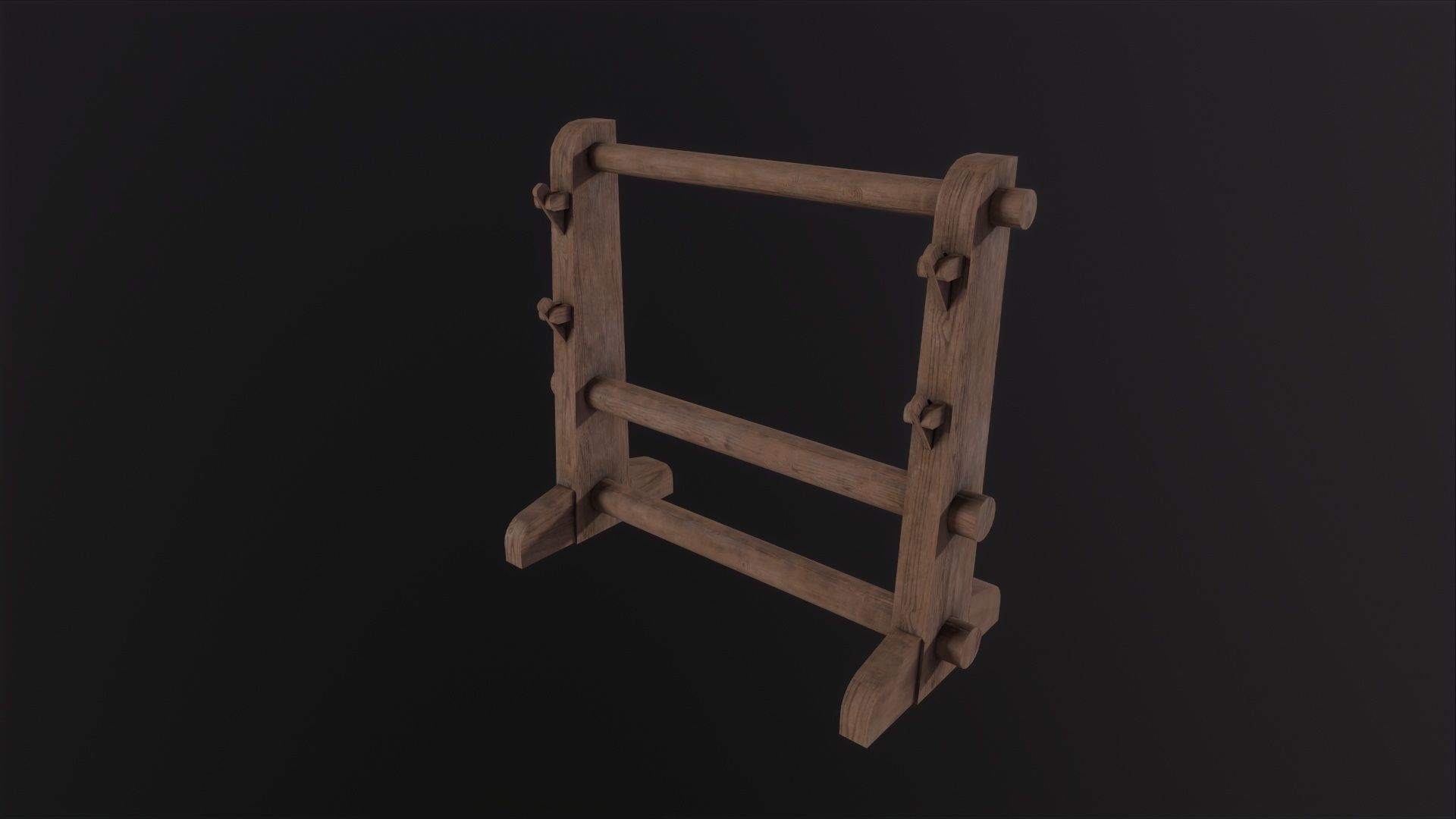 Weapon Rack 3D Model Low-poly 3D model_2