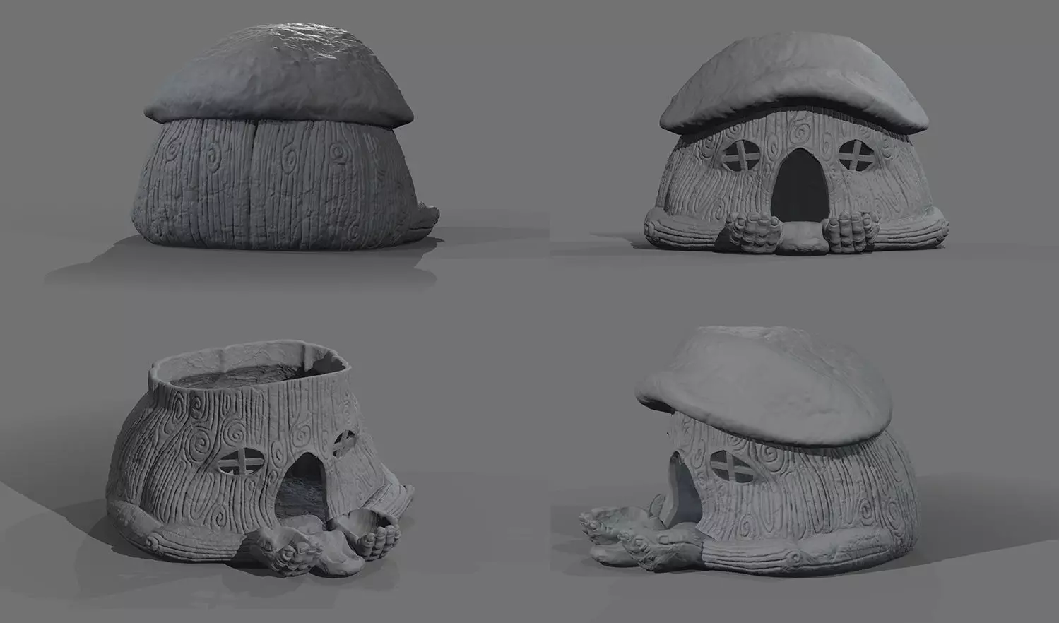 Printable Fairy House for Birdie 3D print model_0