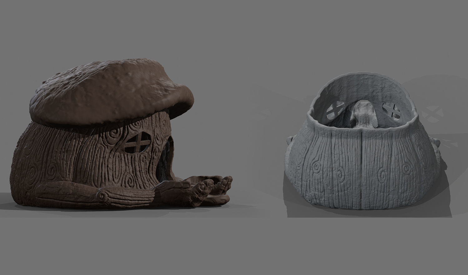 Printable Fairy House for Birdie 3D print model_4