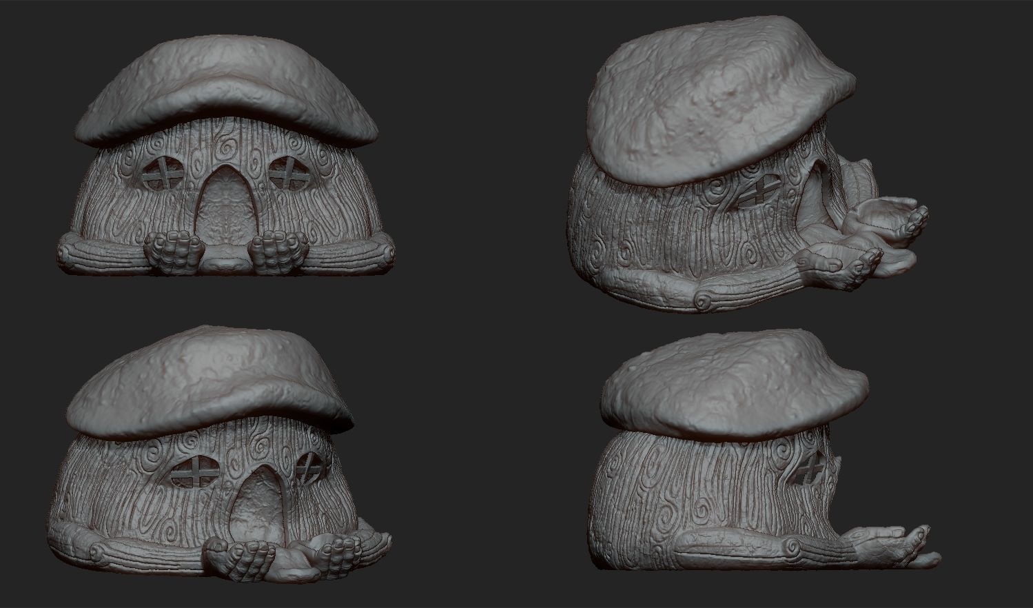 Printable Fairy House for Birdie 3D print model_2