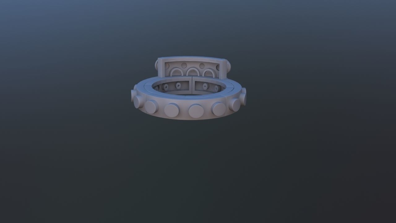 Constructor Brick Ring 3D print model_9
