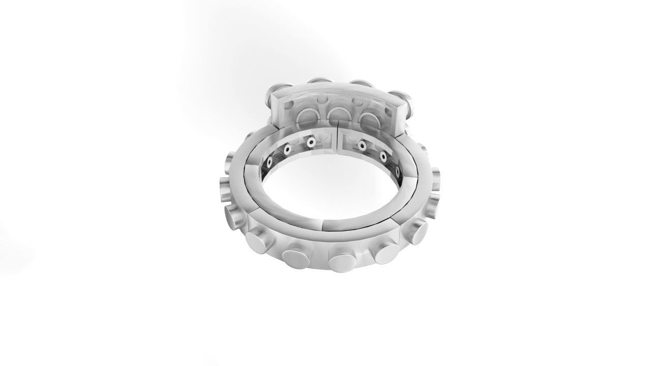 Constructor Brick Ring 3D print model_3