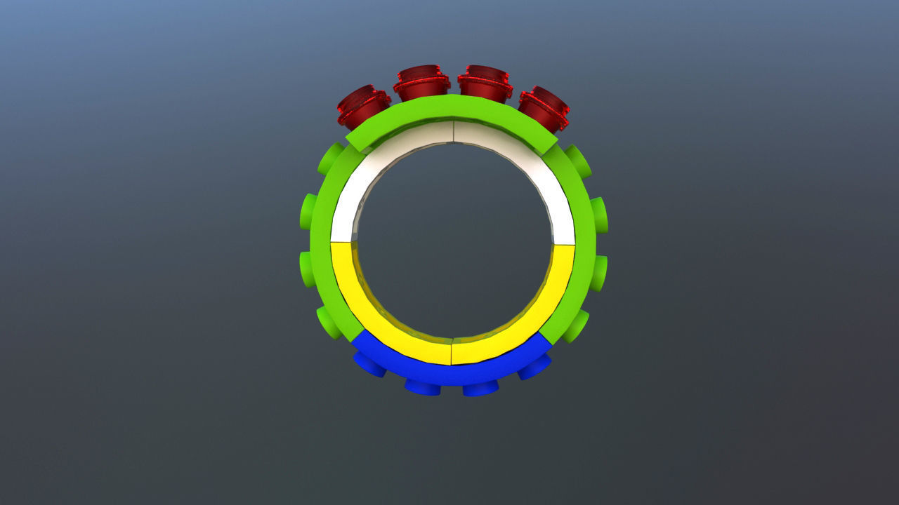 Constructor Brick Ring 3D print model_7