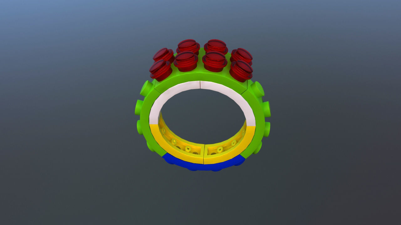 Constructor Brick Ring 3D print model_5