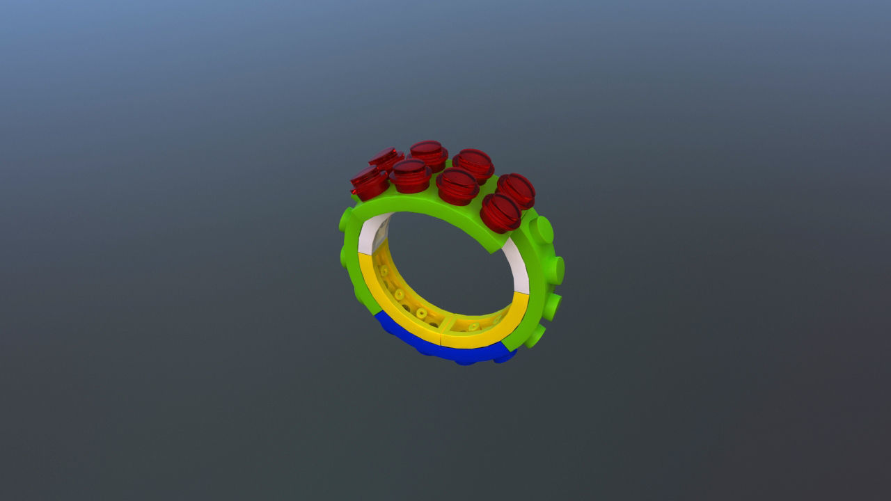 Constructor Brick Ring 3D print model_6