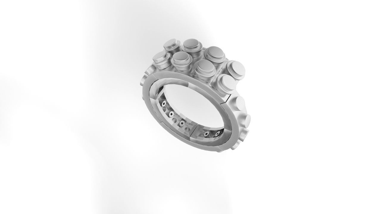 Constructor Brick Ring 3D print model_1