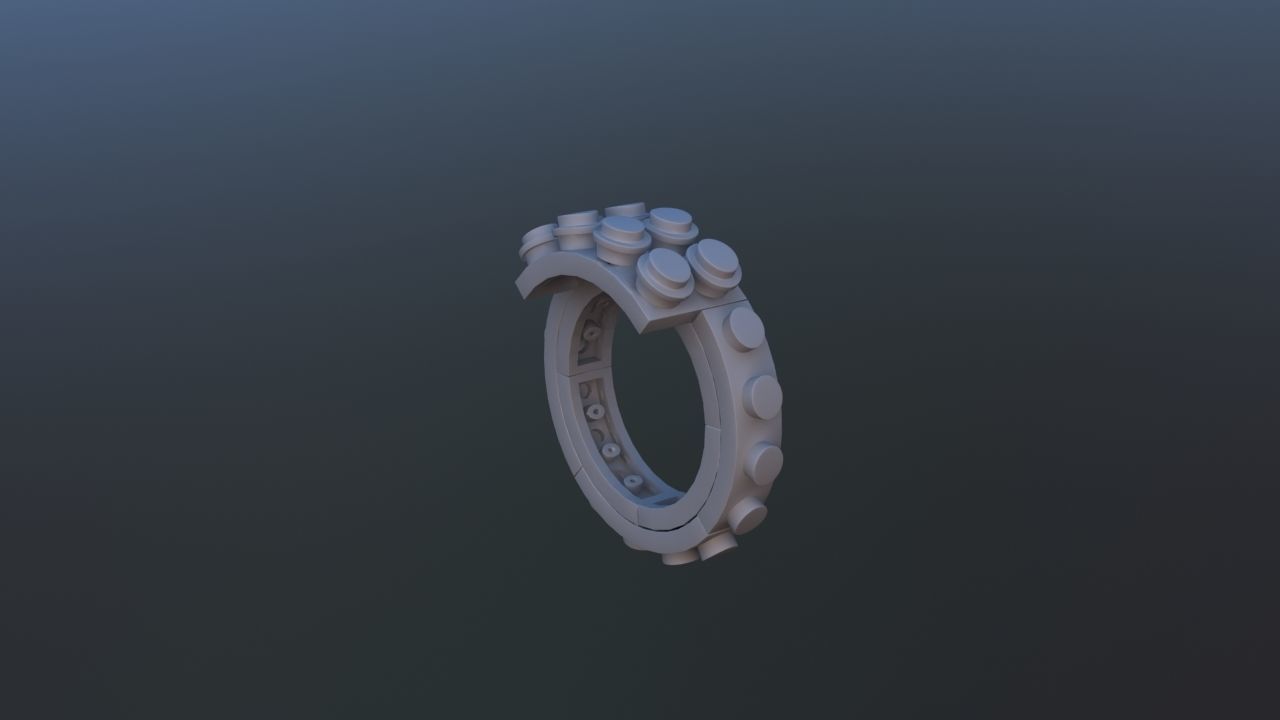 Constructor Brick Ring 3D print model_10