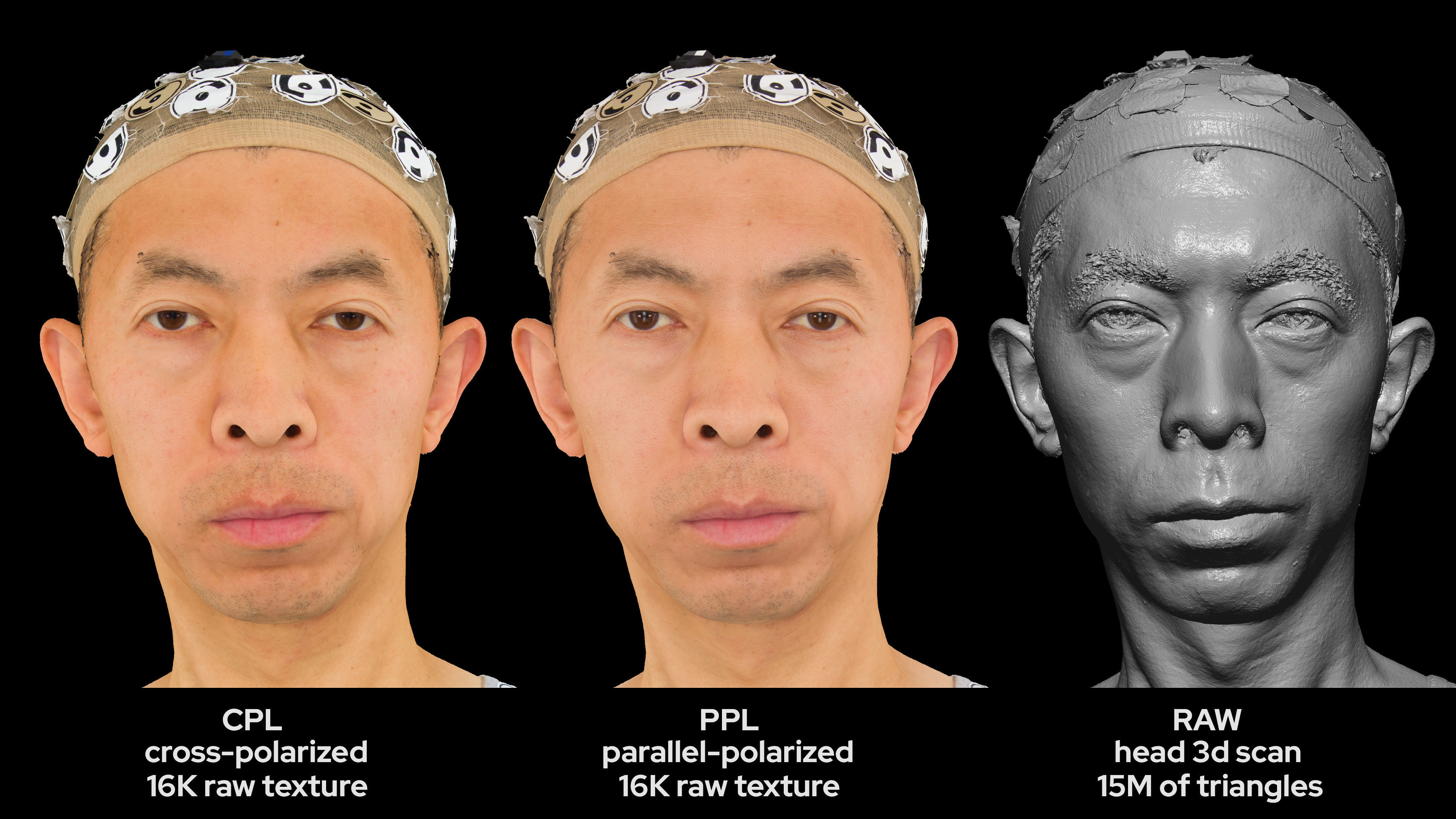 Asian Male 40s head scan 045 3D model_4
