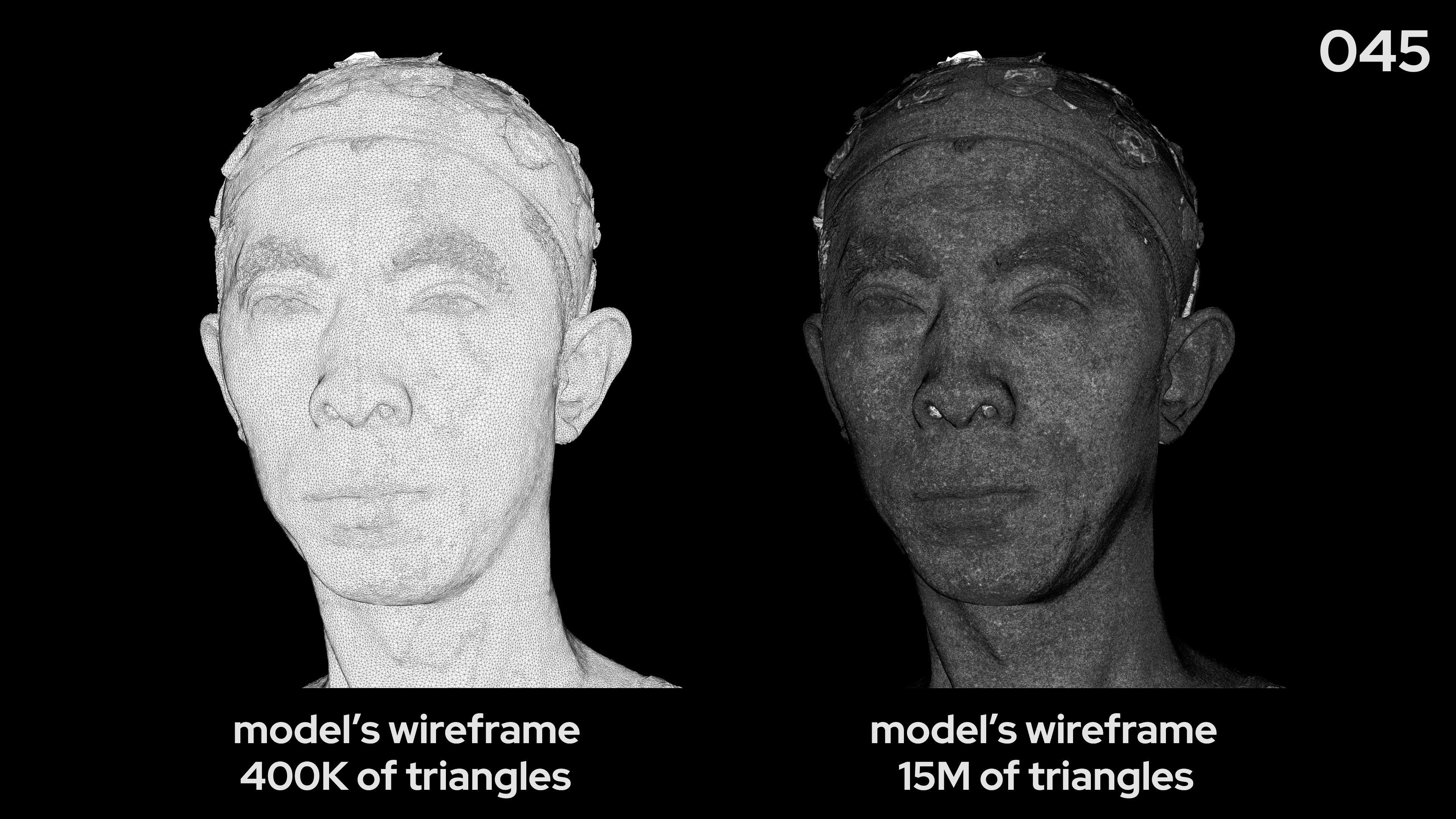 Asian Male 40s head scan 045 3D model_7