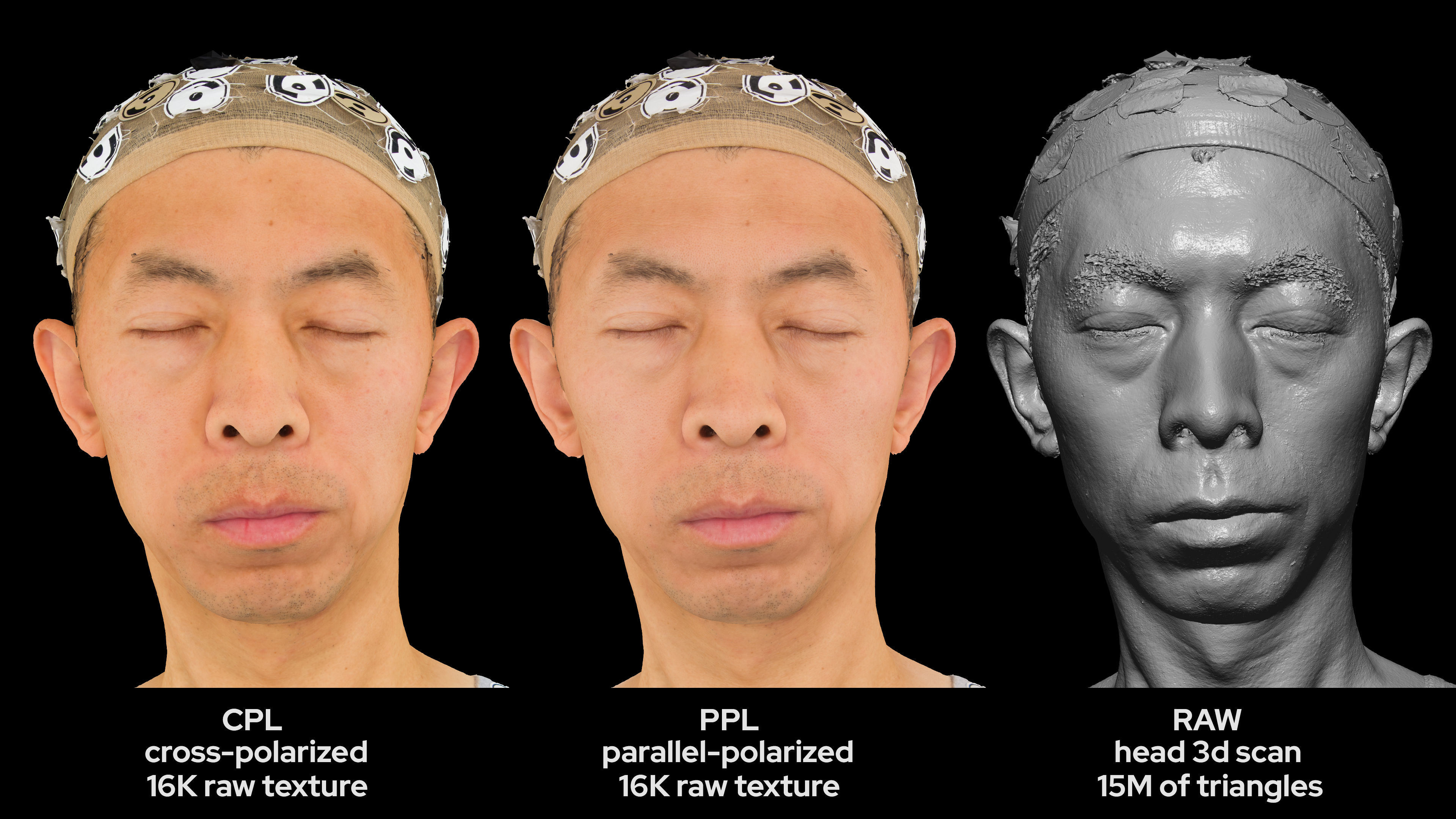 Asian Male 40s head scan 045 3D model_5