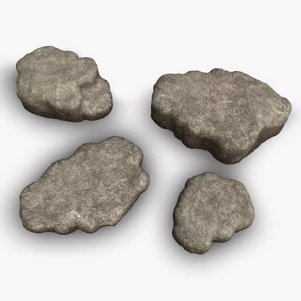 Cave Platform 2 - Light Low-poly 3D model_0