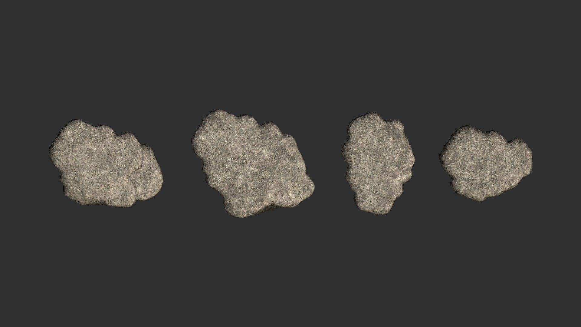 Cave Platform 2 - Light Low-poly 3D model_3