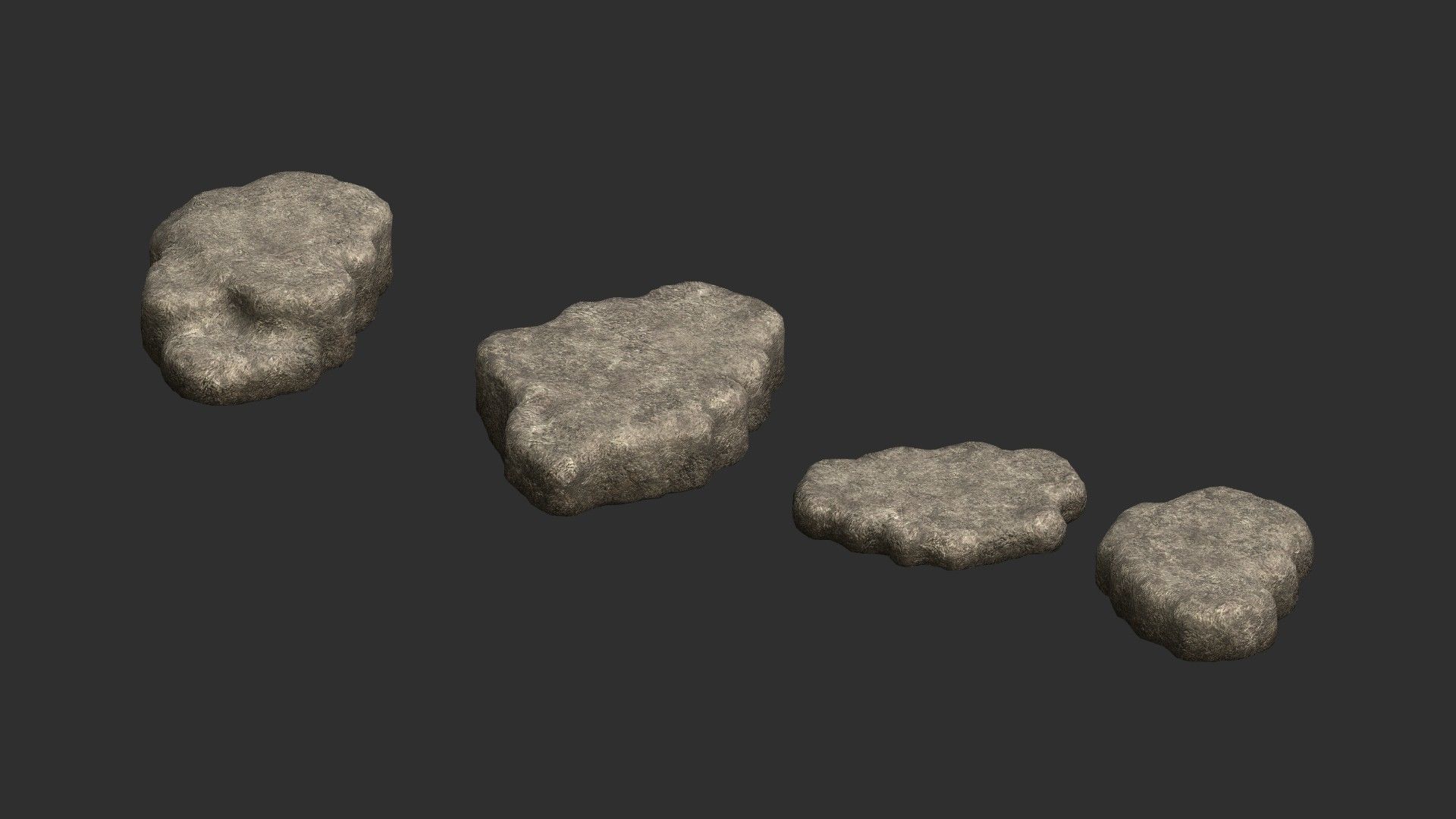 Cave Platform 2 - Light Low-poly 3D model_12