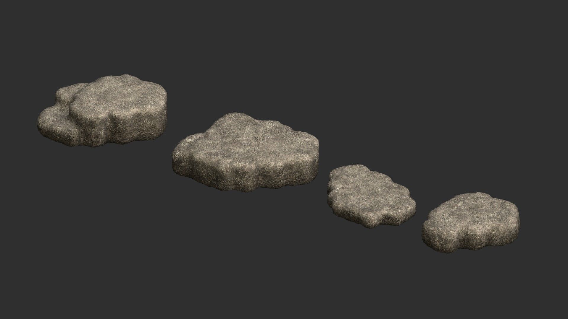 Cave Platform 2 - Light Low-poly 3D model_13