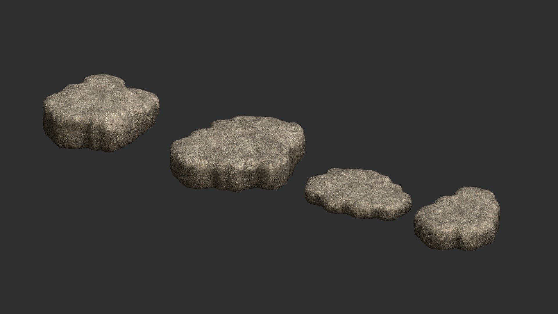 Cave Platform 2 - Light Low-poly 3D model_11