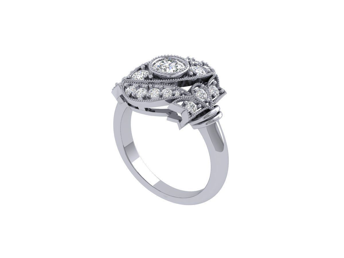 Art Deco Ring 3D print model_1