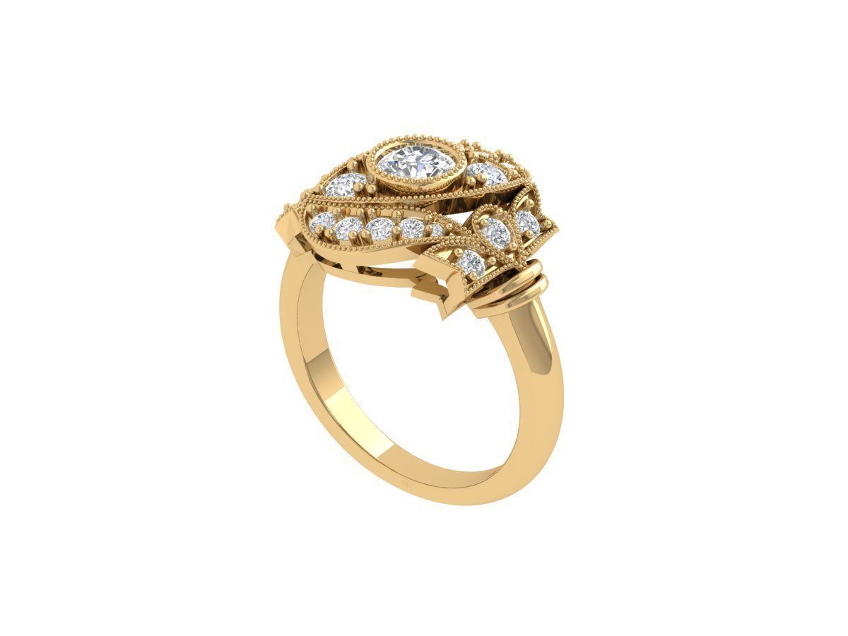 Art Deco Ring 3D print model_2